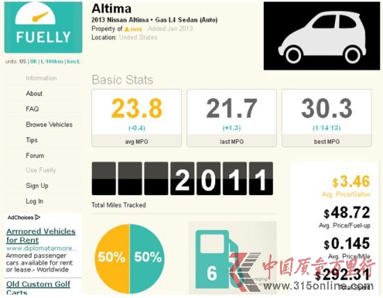 ôW(wng)Honva(挍B. Chan)f2013 ծa(chn)Altima 2.5SL(˼gײ)5412Ӣ24ͣЅ^(q)͸·{82%18%ͺĞ44.2mpg(5.35/ٹ)ƽͺ26.4mpg(_8.95/ٹ)